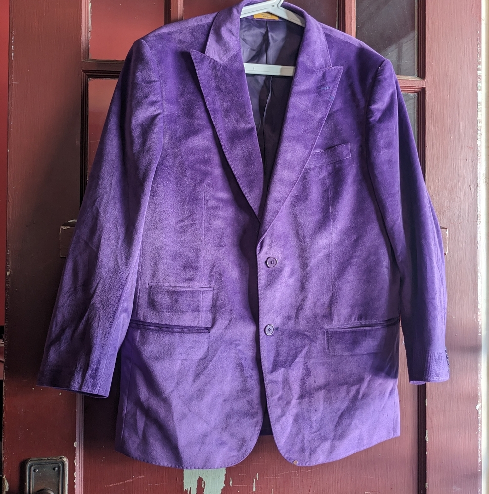 Lanzino 2 button lavender velveteen blazer